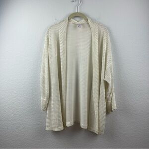 Chico's Cream Open-Front Women's Sweater Cardigan Sz 3 (XL)